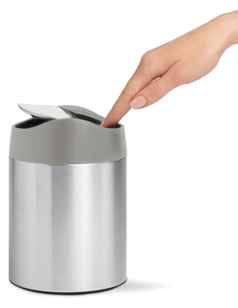 Simplehuman Mini odpadkový koš na stůl, 1,5 l, kartáčovaná nerez ocel, CW2084