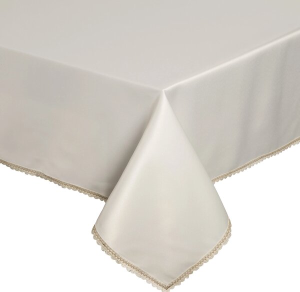 UBRUS S ČIPKOU LACE 140X220 CM KRÉMOVÁ