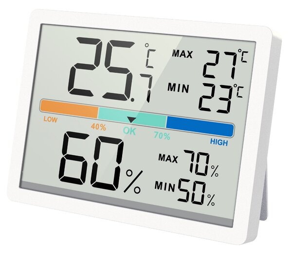 Lowell Italy Digitální teploměr s vlhkoměrem JD9039B Lowell 9cm
