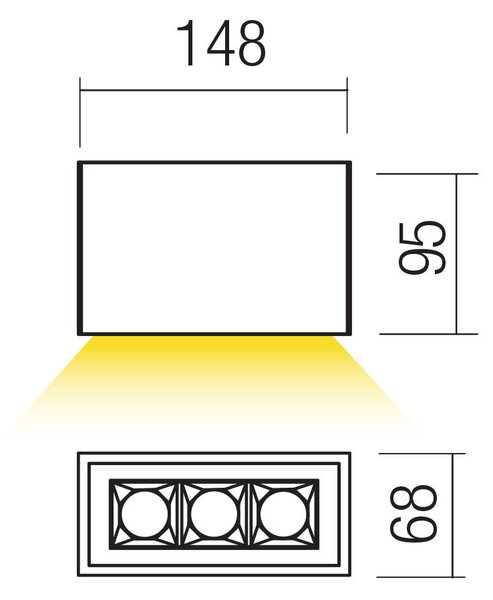 Redo Stropní venkovní LED svítidlo AROOS 9W, d. 14,8 cm, IP65 Barva: Bílá, Teplota světla: 3000K, Stmívání: ON/OFF (bez stmívání)