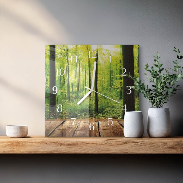 Skleněné hodiny Les zskb-30x30-00086594