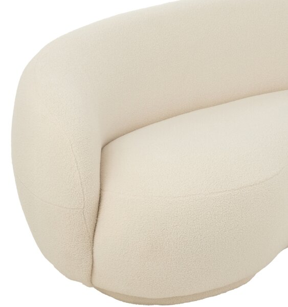 J-line Bílá čalouněná pohovka Polar 234 cm