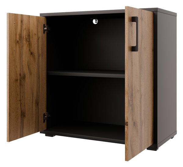 Skříňka NEJBY GIANNI PREMIUM typ 2, korpus: antracit, dvířka: dub wotan
