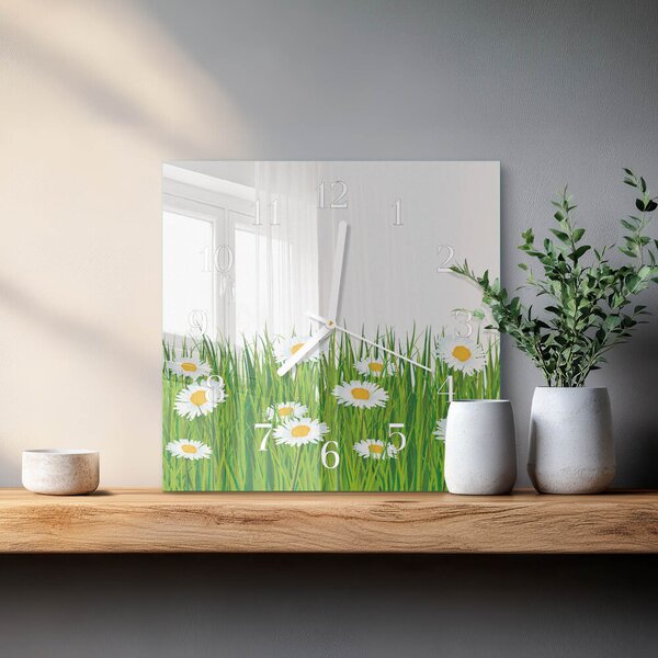 Skleněné hodiny Sedmikráska zskb-30x30-00080914
