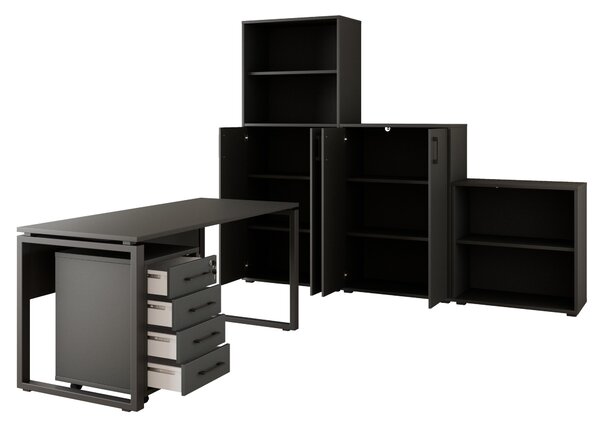 Kancelářská sestava NEJBY GIANNI PREMIUM 4, antracit