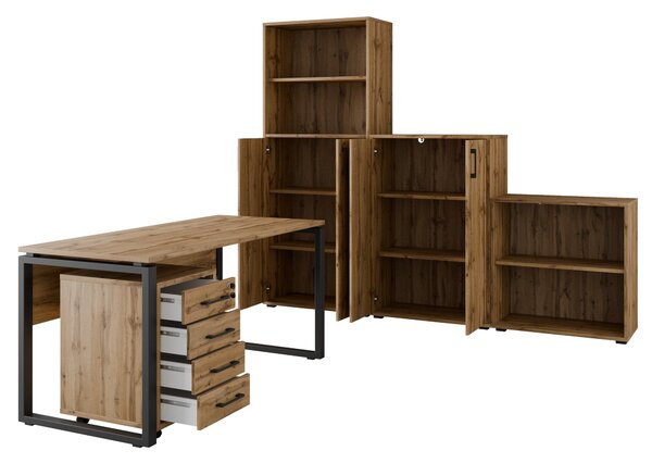 Kancelářská sestava NEJBY GIANNI PREMIUM 4, dub wotan