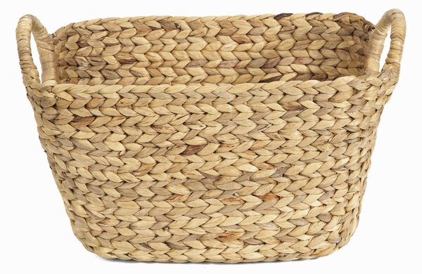 Ručně pletený úložný košík z vodního hyacintu Compactor Caracas L, 46 x 27 x 27,5 cm
