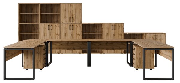 Kancelářská sestava NEJBY GIANNI PREMIUM 6, dub wotan