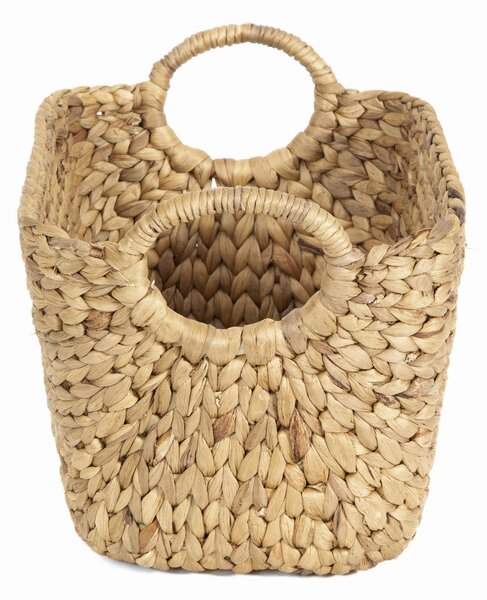 Ručně pletený úložný košík z vodního hyacintu Compactor Caracas L, 46 x 27 x 27,5 cm