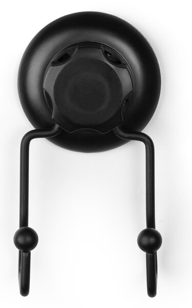 Dvojitý háček do koupelny Compactor Bestlock Black s přísavkou-bez vrtání, nosnost až 6kg