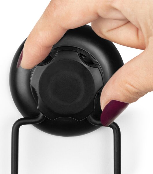 Dvojitý háček do koupelny Compactor Bestlock Black s přísavkou-bez vrtání, nosnost až 6kg
