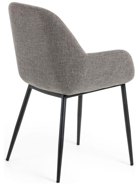 Světle šedá látková jídelní židle Kave Home Konna