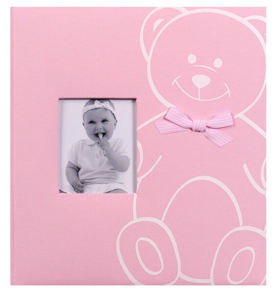 Dětské fotoalbum na růžky NEW BABY BEAR růžové