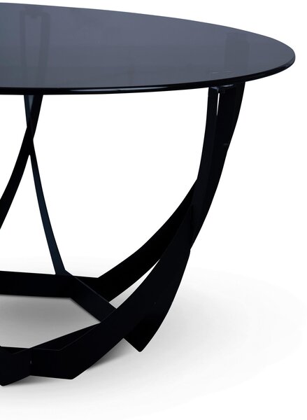 KONFERENČNÍ STOLEK, šedá, černá, kov, sklo, 80/80/40 cm Xora - Konferenční stolky, Online Only