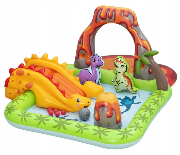 Nafukovací bazén obdélníkový DĚTSKÉ HŘIŠTĚ VODNÍ DINOSAUŘI Bestway 262 x 188 cm