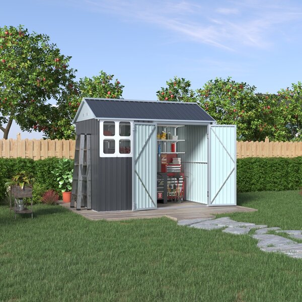 Zahradní domek BestBerg ZCH-4AB / 4,5 m² / 259 x 172 x 222 cm / šedá/bílá