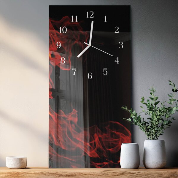 Skleněné hodiny vertikální Oheň zsppb-30x60-00090180