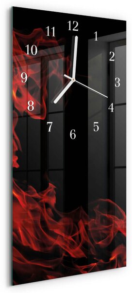 Skleněné hodiny vertikální Oheň zsppb-30x60-00090180