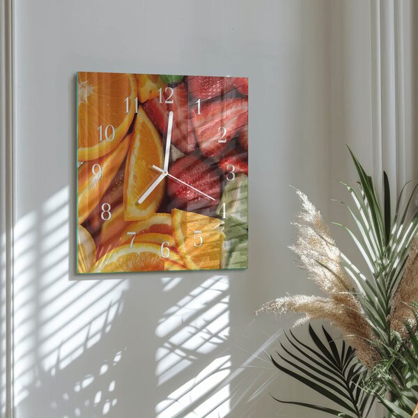 Skleněné hodiny Ovoce zskb-30x30-00082109