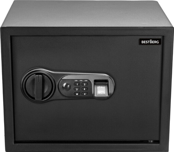 Digitální trezor na otisk prstu BestBerg BBSB-2F / 30 x 38 x 30 cm / černá