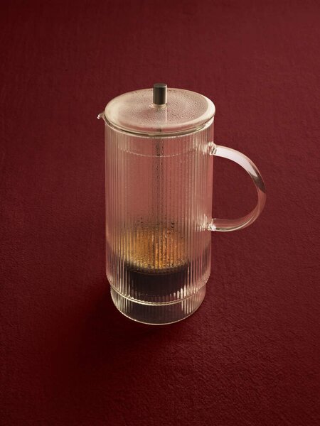 Ferm Living French Press Ripple Thermal, clear