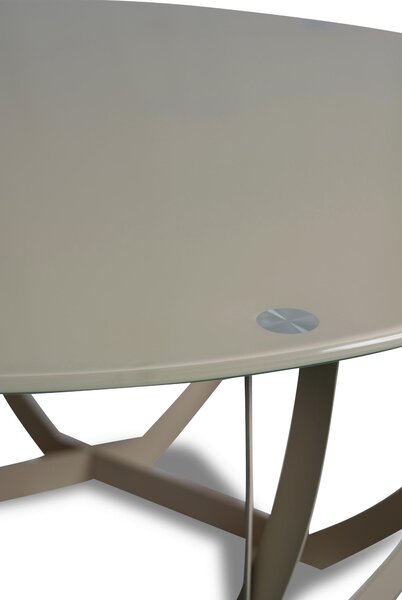 KONFERENČNÍ STOLEK, krémová, kov, sklo, 80/80/40 cm Xora - Konferenční stolky, Online Only