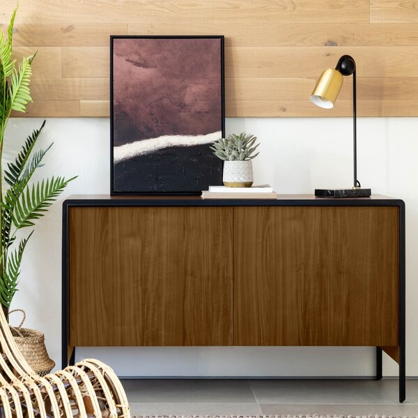 Zlatá kovová stolní lampa Kave Home Natsumi