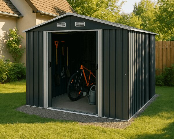 Zahradní domek BestBerg ZDB-9A / 9 m² / 279 x 324 x 211 cm / šedá