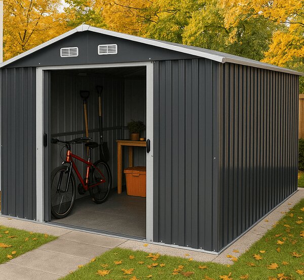 Zahradní domek BestBerg ZDB-9A / 9 m² / 279 x 324 x 211 cm / šedá