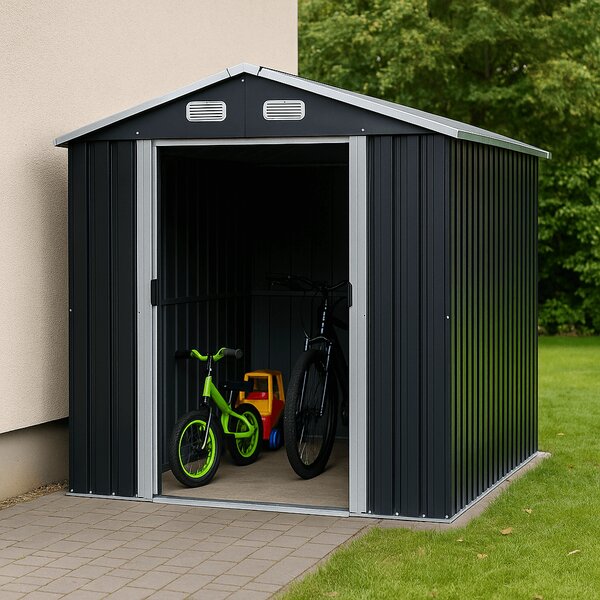 Zahradní domek BestBerg ZDB-4A / 4,1 m² / 236 x 174 x 206 cm / šedá