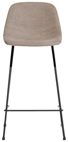 Kave Home Hnědá látková barová židle Zahara 76 cm III
