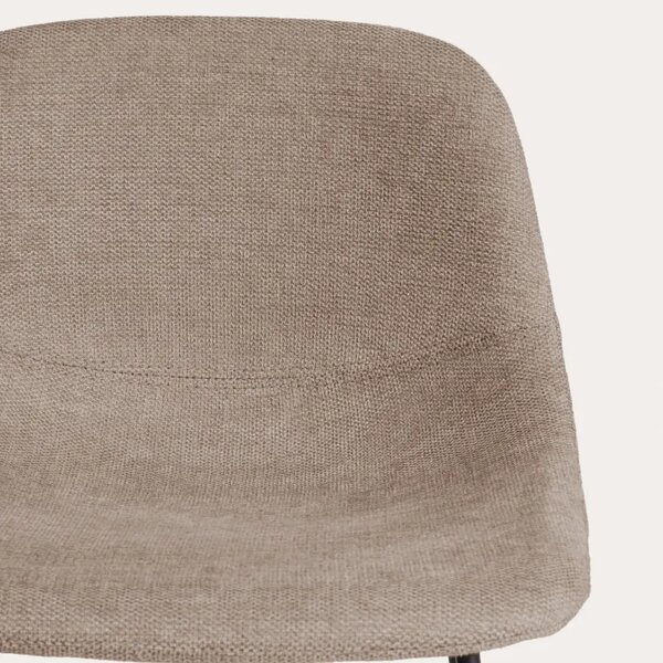 Kave Home Hnědá látková barová židle Zahara 76 cm III