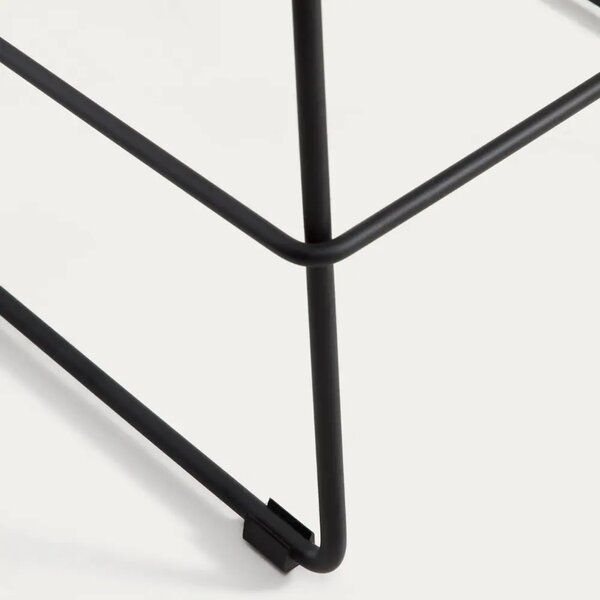 Kave Home Hnědá látková barová židle Zahara 76 cm III