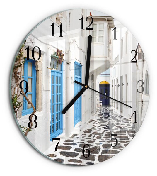 Skleněné nástěnné hodiny Santorini zsoc-fi30-00176402