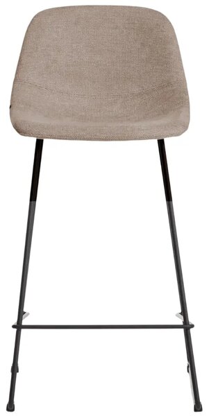 Kave Home Hnědá látková barová židle Zahara 65 cm III