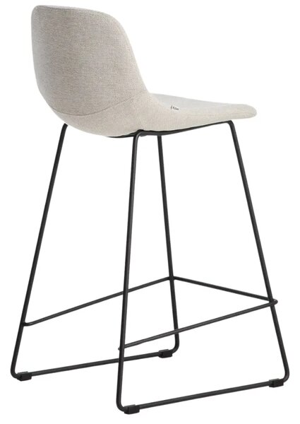 Kave Home Béžová látková barová židle Zahara 65 cm III