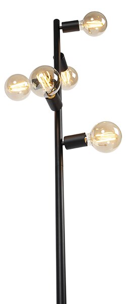 Skandinávská stojací lampa černá 5-světlo - Facil Tube