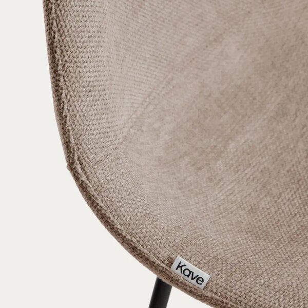 Kave Home Hnědá látková barová židle Zahara 65 cm III