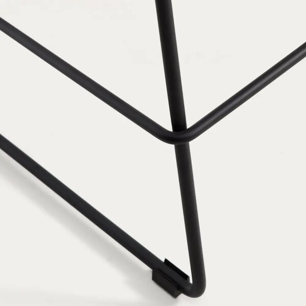 Kave Home Koňakově hnědá koženková barová židle Zahara 65 cm III