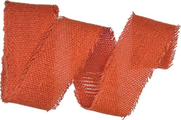 Stuha bavlněná COUNTRY SOUL TERRACOTTA tmavě oranžová 60mm x 2m (15,-Kč/m)