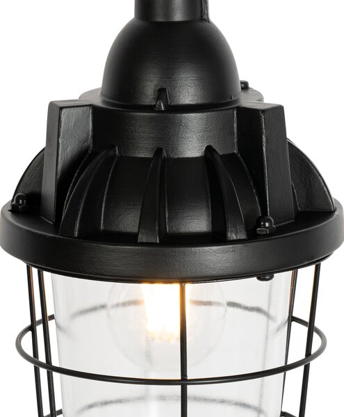 Sada 3 průmyslových závěsných lamp černých - Cabin