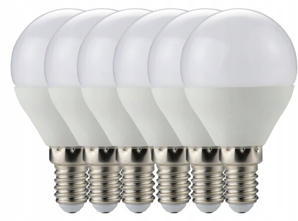 SADA 6x LED žárovka E14 G45 7W 590lm - teplá bílá
