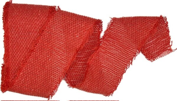 Stuha bavlněná COUNTRY SOUL SCARLET červená 60mm x 2m (15,-Kč/m)