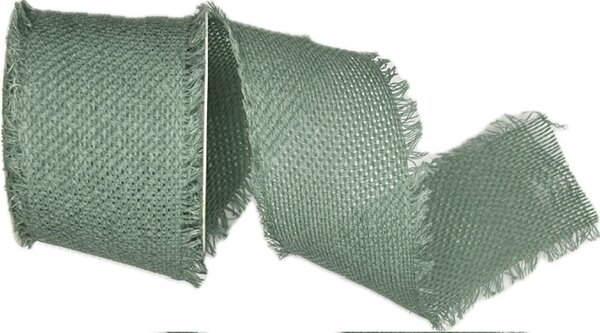 Stuha bavlněná NATURAL CHARM AQUA modrá 60mm x 2m (19,-Kč/m)