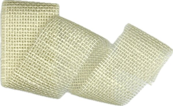Stuha jutová JUTA LINEN CREAM krémová 70mm x 2m (25,-Kč/m)