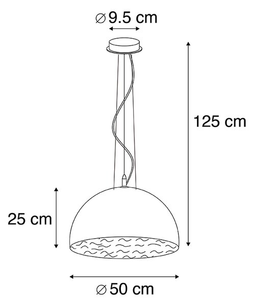Moderní závěsné svítidlo bílé 50 cm - Magna