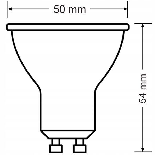 SADA 10x GU10 LED žárovka PHILIPS 4,9W 550lm - studená bílá