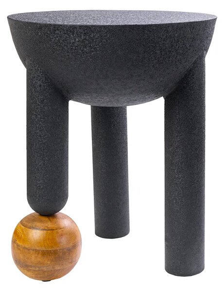 Odkládací stolek ABSTRACT 50 CM černá/přírodní masiv mango Nábytek | Doplňkový nábytek | Odkládací stolky