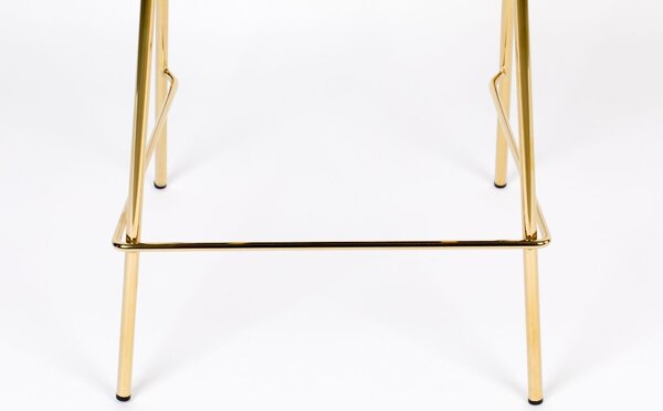 White Label Zelená látková barová židle WLL Jolien 65 cm