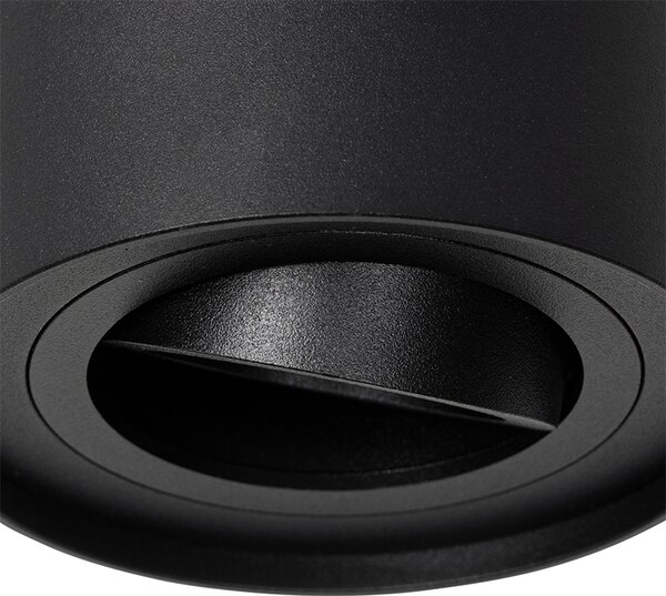 Moderní stropní bodové světlo černé otočné a naklápěcí - Rondoo up